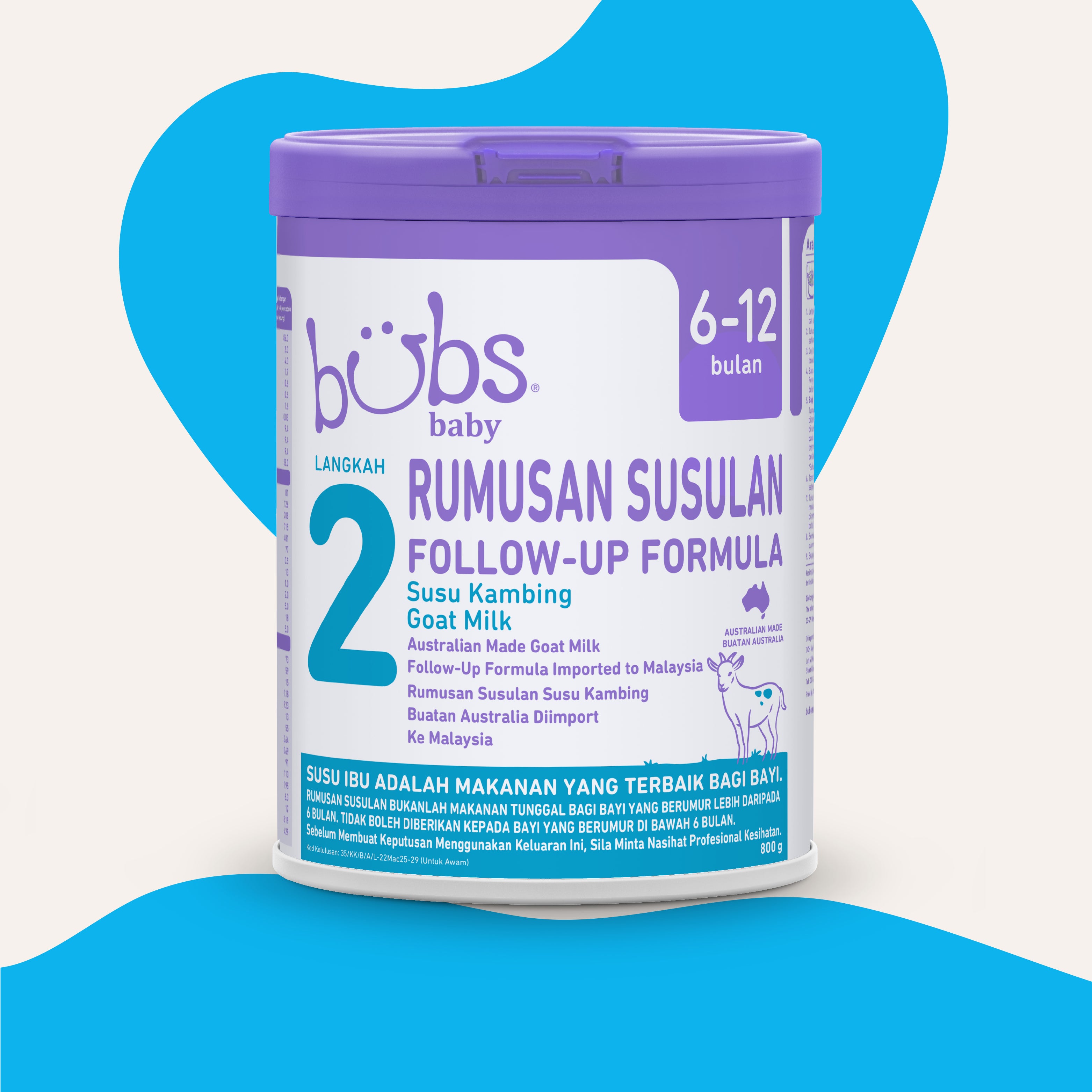 Bubs Baby Australian Goat Milk Follow-on Formula Stage 2 – Bubs