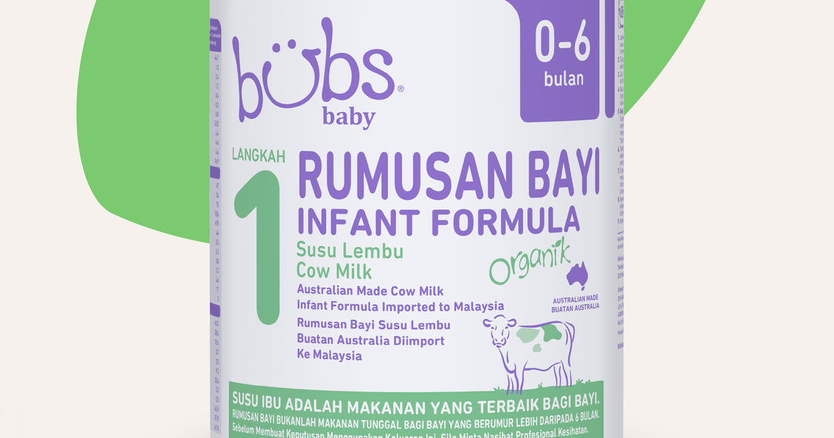 Bubs Baby Organic® Grass Fed Infant Formula Stage – Bubs Malaysia