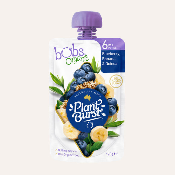 Bubs Organic® Blueberry, Banana and Quinoa