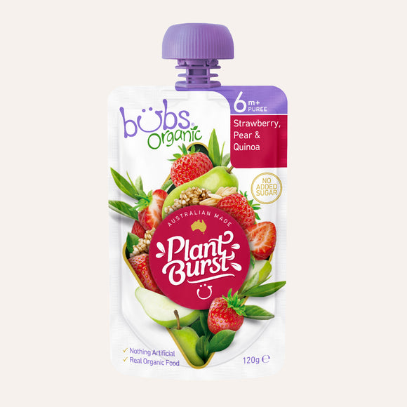 Bubs Organic® Strawberry, Pear and Quinoa