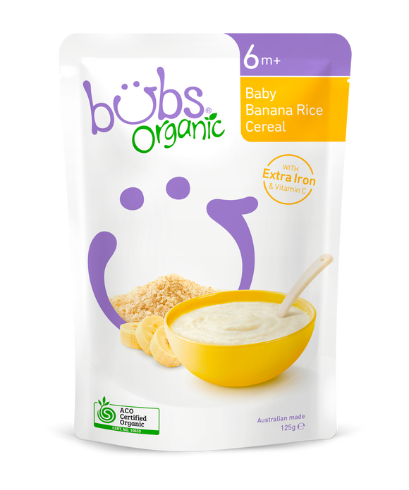 Bubs® 有机婴儿香蕉麦片